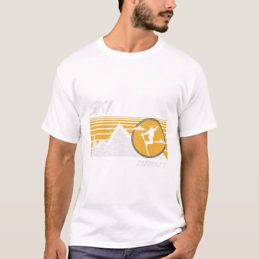 スイス ツェルマット スキー 伝統 スキーハーフTシャツ Tシャツ (正面)
