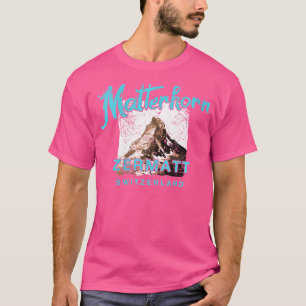 スイス ツェルマット マッターホルン ロック クライミング Tシャツ