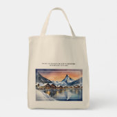 スイス、ツェルマット 水彩アート - トートバッグ (裏面)