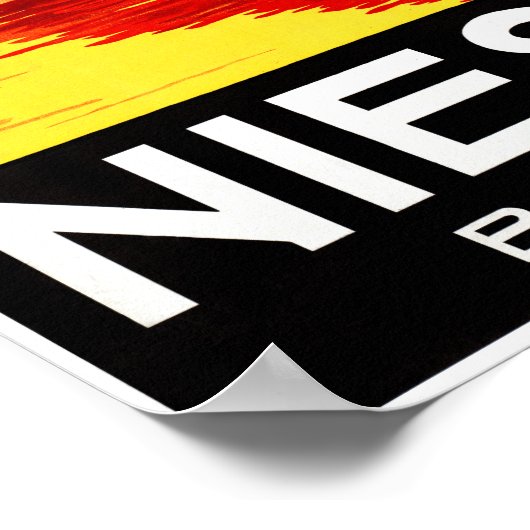 スイス・ニーセン・ヴィンテージ旅行ポスター復元 ポスター (角)