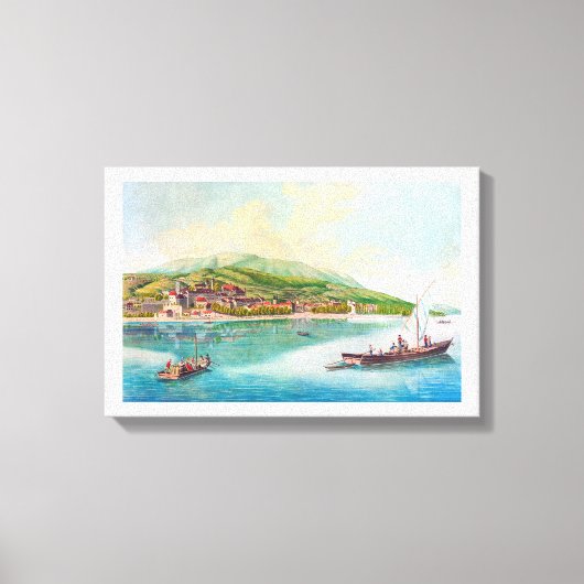 スイス，ヌシャテル キャンバスプリント (正面)