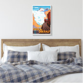 スイス・ファーカ・オベラルプヴィンテージのポスター復元 キャンバスプリント (インサイチュ (寝室))
