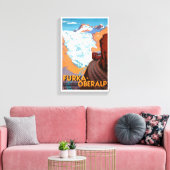 スイス・ファーカ・オベラルプヴィンテージのポスター復元 キャンバスプリント (インサイチュ (リビング))