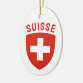 スイス(フランス語圏スイス) セラミックオーナメント (左)