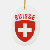 スイス(フランス語圏スイス) セラミックオーナメント (正面)