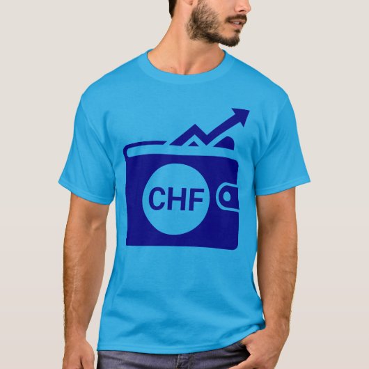 スイス フラン CHF 通貨 ウォレット アイコン Tシャツ (正面)
