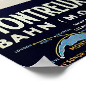 スイス、ベルナー・オーバーランド鉄道、モントルー ポスター (角)