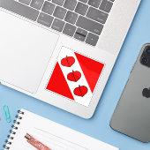 スイス・ベルネーゼジュラ州旗 シール (ノートパソコンとiPhone)