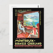 スイス、ベルネーゼ – オバーランド、モントルー ポストカード (正面/裏面)