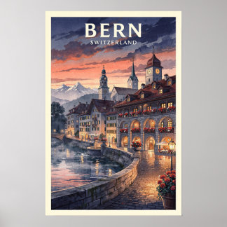 スイス ベルン レトロ 旅行 ポスター