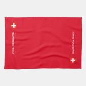 スイス モノグラム入り 国章 キッチンタオル (横)