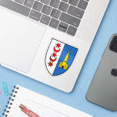 スイス、モントルーのコート シール (ノートパソコンとiPhone)