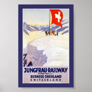 スイス ユングフラウ鉄道 ビンテージポスター ポスター