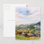 スイス ラウターブルンネン渓谷の記念品 ポストカード (正面/裏面)