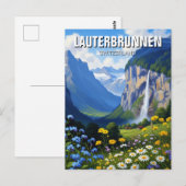 スイス ラウターブルンネン 旅行 ポストカード (正面/裏面)