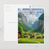 スイス ラウターブルンネン 旅行 ポストカード (正面/裏面)