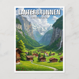 スイス ラウターブルンネン 旅行 ポストカード