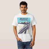 スイス リギ山 スキーリゾートの旅行ポスター Tシャツ (正面フル)