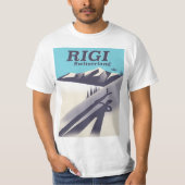 スイス リギ山 スキーリゾートの旅行ポスター Tシャツ (正面)