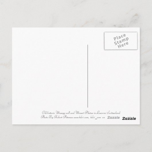 スイス・ルツェルンのムスエッグの壁のはがき ポストカード (裏面)