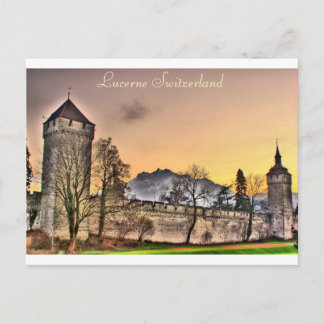 スイス・ルツェルンのムスエッグの壁のはがき ポストカード