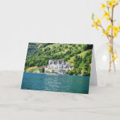 スイス,ルツェルン湖 カード (黄色い花)