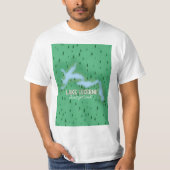 スイス ルツェルン湖 旅行ポスター地図 Tシャツ (正面)