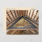 スイス、ルツェルン、チャペル橋の絵画 ポストカード (正面/裏面)