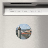 スイス，ルツェルン，チャペル橋 マグネット (インサイチュ (食洗機))