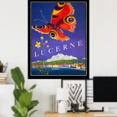 スイス ルツェルン 旅行 ヴィンテージ ポスター (ホームオフィス)