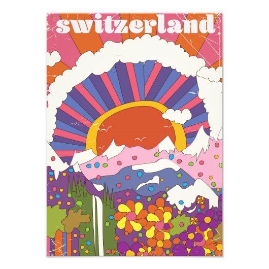 スイス レトロ 旅行 ポスター (正面)