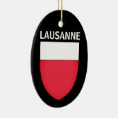 スイス,ローザンヌの紋章 セラミックオーナメント (右)