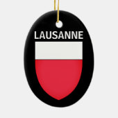 スイス,ローザンヌの紋章 セラミックオーナメント (裏面)