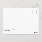 スイス，ローテルブルネンバレー ポストカード (裏面)