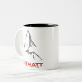 スイス、ヴァレ、ツェルマット ツートーンマグカップ (正面左)