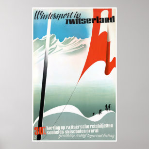 スイス・ヴィンテージ旅行ポスター復元 ポスター