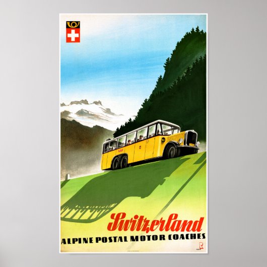 スイス・ヴィンテージ旅行ポスター復元 ポスター (正面)