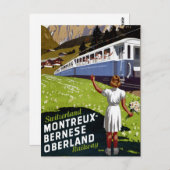 スイス・ヴィンテージ旅行ポスター復元 ポストカード (正面/裏面)