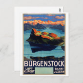 スイス・ヴィンテージ旅行ポスター復元 ポストカード (正面/裏面)