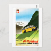スイス・ヴィンテージ旅行ポスター復元 ポストカード (正面/裏面)