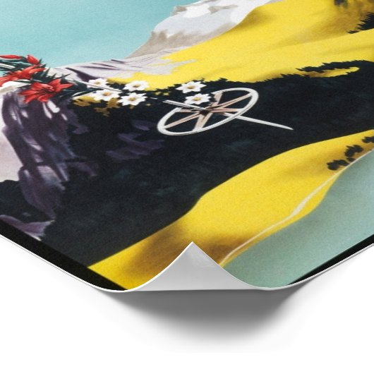 スイス・ヴィンテージ旅行ポスター ポスター (角)