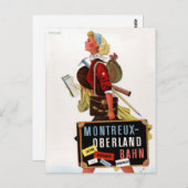 スイス・ヴィンテージ旅行ポスター ポストカード (正面/裏面)