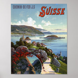 スイス·ヴィンテージ·スイス·ツーリズム·トラベル·ポスター ポスター