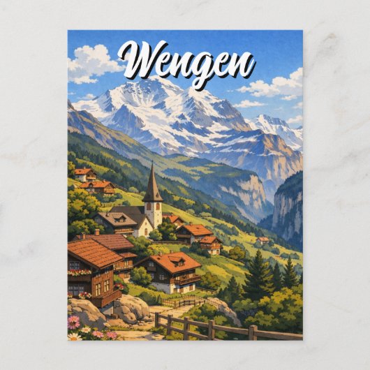スイス ヴェンゲン 旅行 ポストカード (正面)