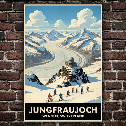 スイス ヴェンゲン 1960年代 ヴィンテージ トラベル ポスター