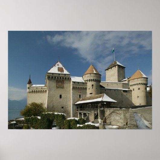 スイス、ヴォー)、スイス・リビエラ、モントルー： ポスター (正面)