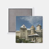 スイス、ヴォー)、スイス・リビエラ、モントルー： マグネット (正面/裏面)