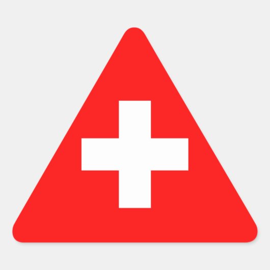 スイス 三角形シール (正面)