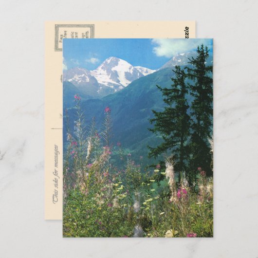 スイス、春季のジュンフラウ地方 ポストカード (正面/裏面)