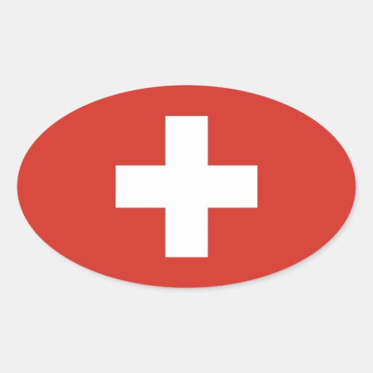 スイス 楕円形シール (正面)